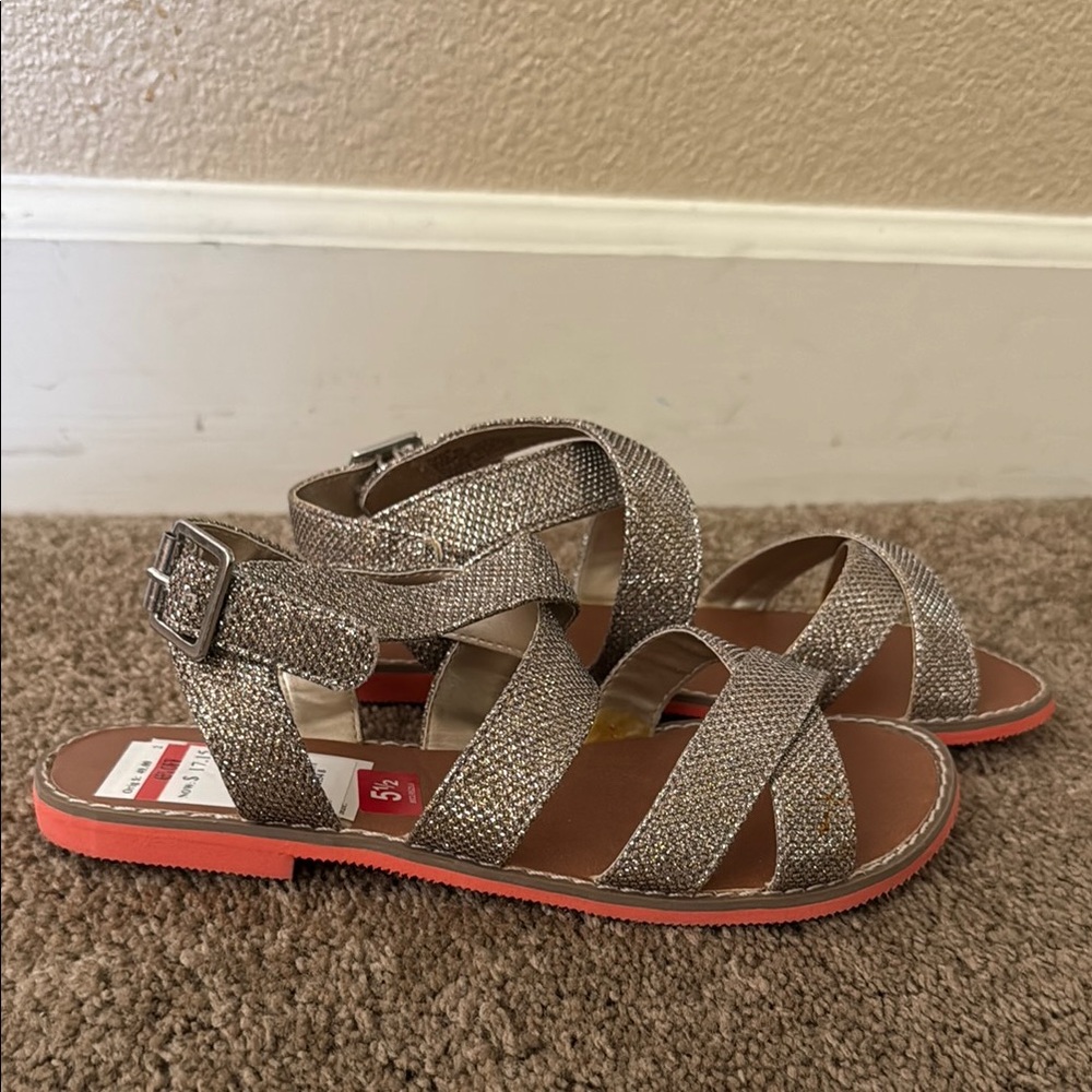 Steve Madden Glittery Sandals with Buckle